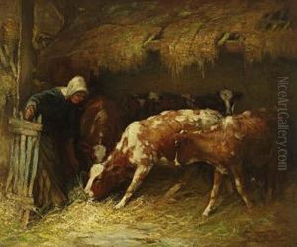 The Rivals Oil Painting by George Smith