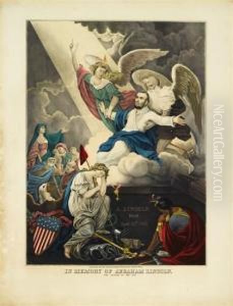 In Memory Of Abraham Lincoln, The Reward Of The Just. Oil Painting by Smith, William