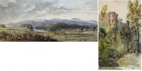 Four Views Of Buttevant, County Cork Oil Painting by John Sobieski Stolberg Stuart