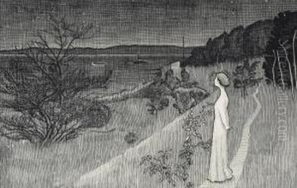 Stillheten Ii Oil Painting by Harald Oscar Sohlberg