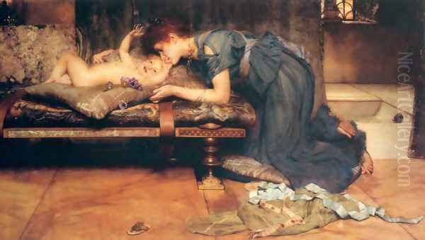 An Earthly Paradise Oil Painting by Sir Lawrence Alma-Tadema