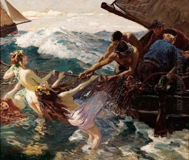 La Pesca Fortunata Oil Painting by Giorgio Soldaticz