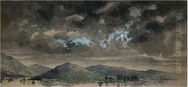 Nocturno Oil Painting by Francisco Soler Rovirosa