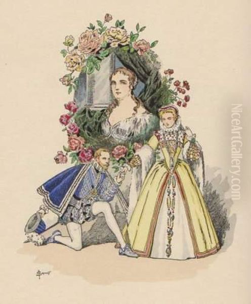 La Princesse De Cleves Oil Painting by Sergei Solomko