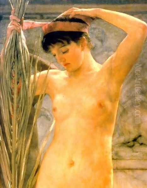 A Sculptor's Model - detail (or Venus Esquilina) Oil Painting by Sir Lawrence Alma-Tadema
