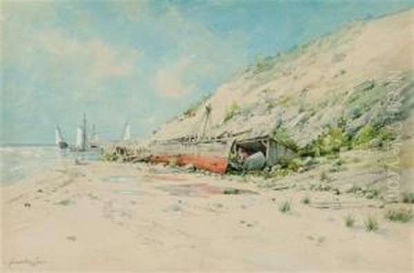 Along The Coast Oil Painting by William Louis Sonntag
