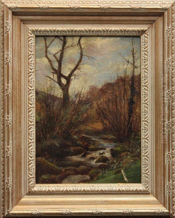 Stream Through Woods Oil Painting by William Louis Sonntag
