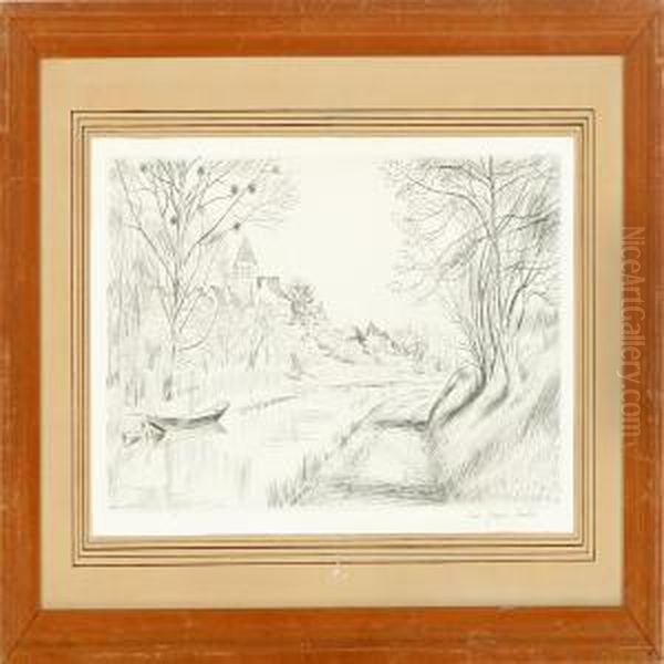 Two Landscapes Oil Painting by Louis Joseph Soulas