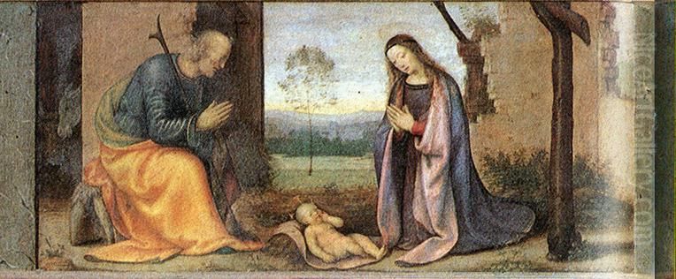 Birth Of Christ Oil Painting by Mariotto Albertinelli