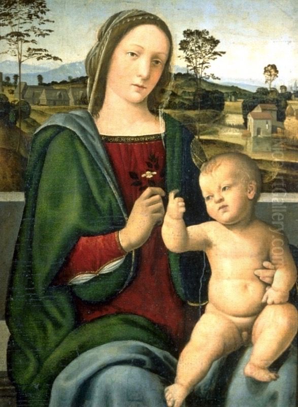 Madonna And Child Oil Painting by Mariotto Albertinelli