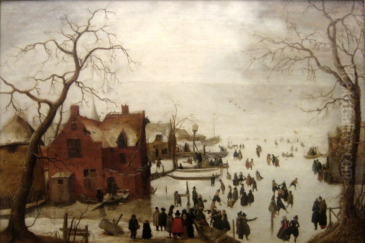 Winter Scene Oil Painting by Hendrick Avercamp
