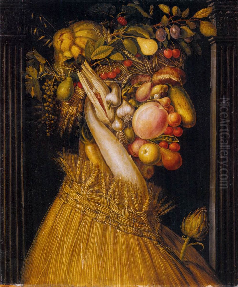 Summer Oil Painting by Giuseppe Arcimboldo