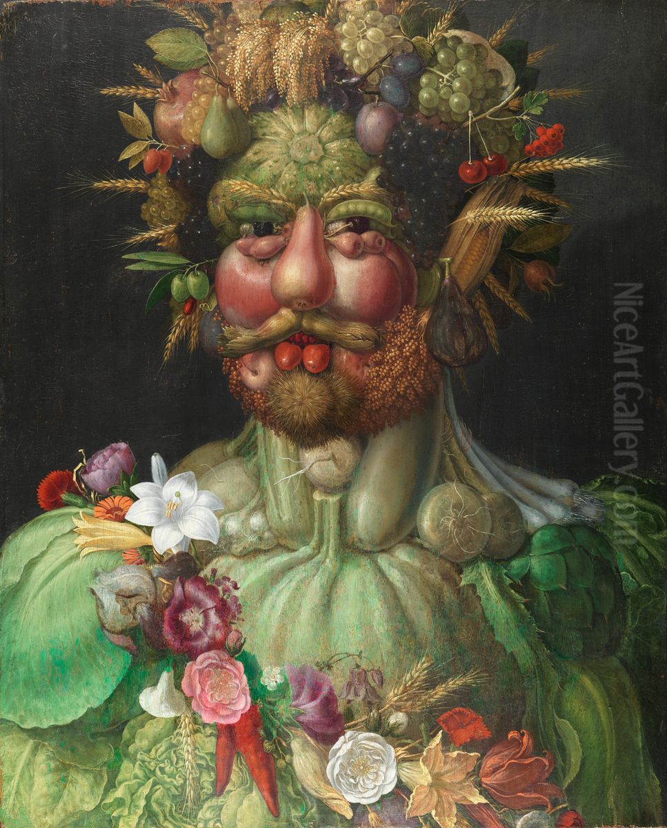Vertumnus Oil Painting by Giuseppe Arcimboldo