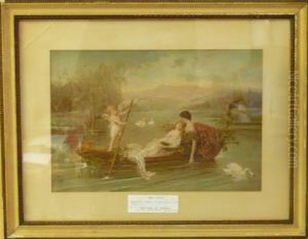 Karlekspar I Bat. Oil Painting by Ignace Spiridon