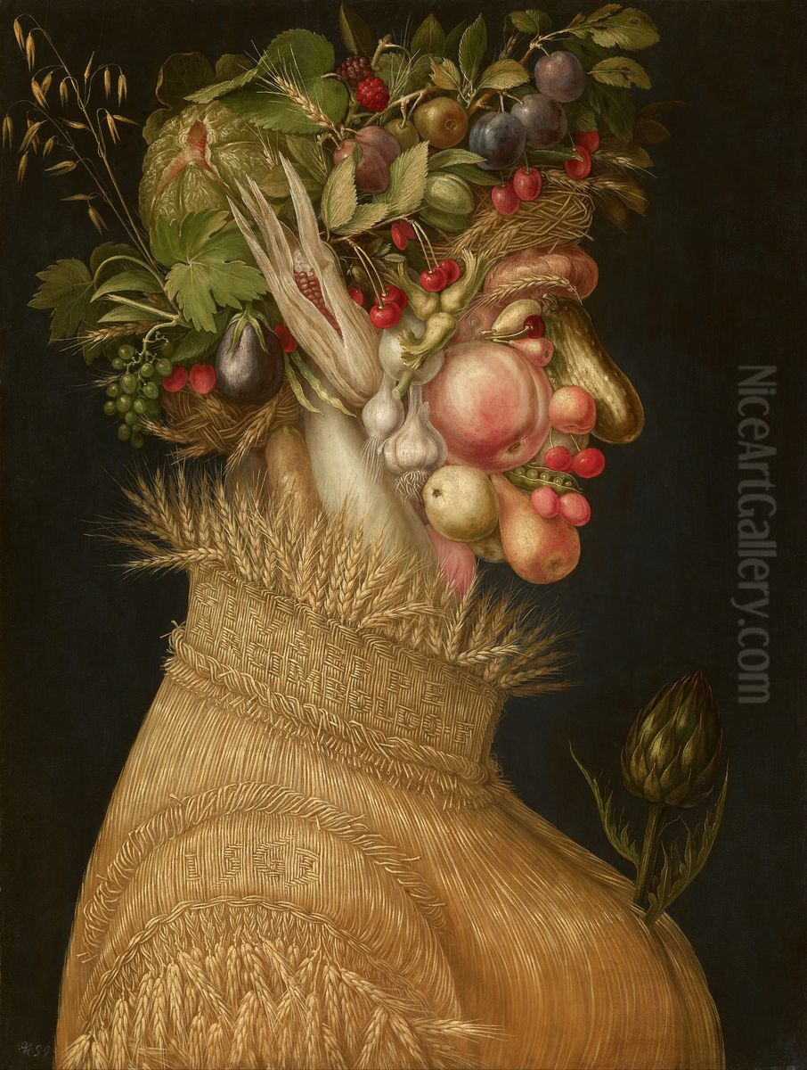 The Summer Oil Painting by Giuseppe Arcimboldo