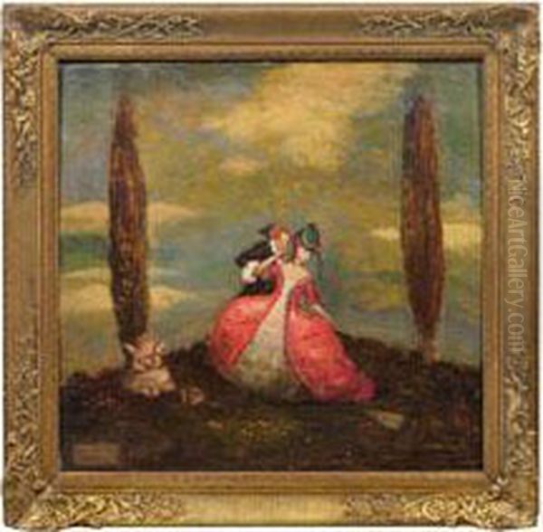 Der Handkuss Oil Painting by Clara Sporleder