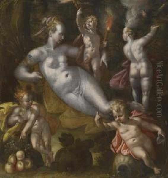 The Four Elements Oil Painting by Bartholomaeus Spranger