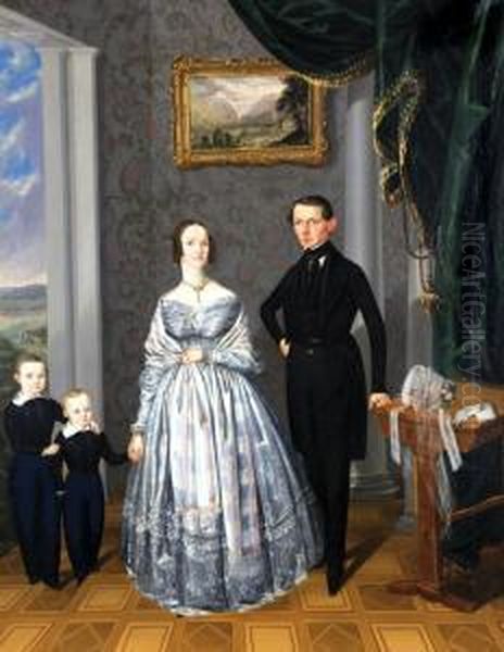 Rodinnny Portret Oil Painting by Alois Spulak