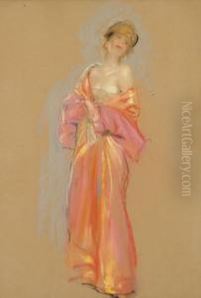 Modell Oil Painting by Kazimierz Stabrowski