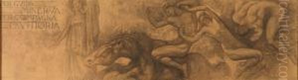 Per Guida Minerva Per Compagna La Vittoria Oil Painting by Arturo Stagliano