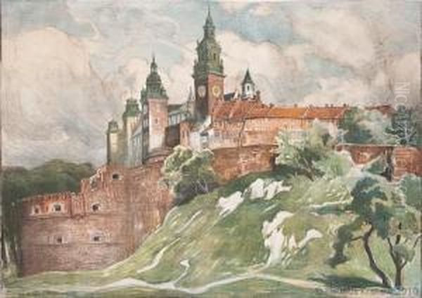 Wawel Oil Painting by Zofia Stankiewicz