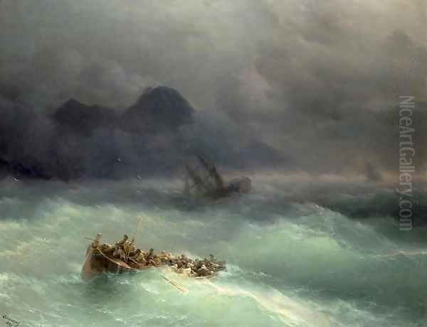 The Shipwreck 1873 Oil Painting by Ivan Konstantinovich Aivazovsky