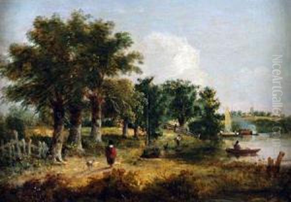 Martham Broad Oil Painting by Alfred Stannard