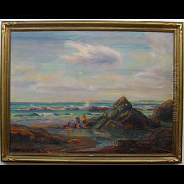 Coastal Scene Oil Painting by Owen B. Staples