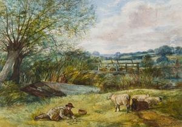 The Shepherd Boy Oil Painting by Arthur J. Stark