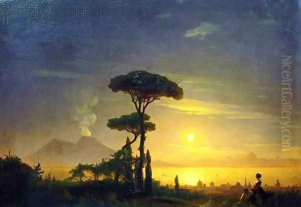 The Bay of Naples 1 Oil Painting by Ivan Konstantinovich Aivazovsky