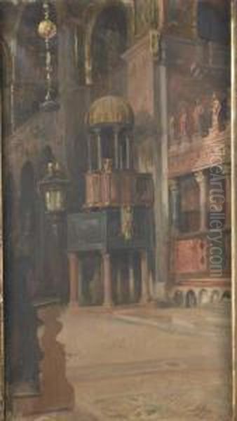 Basilique Saint-marc, Venise Oil Painting by Paul Albert Steck