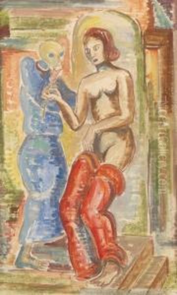 Mementomori Oil Painting by Heinrich Steinhagen