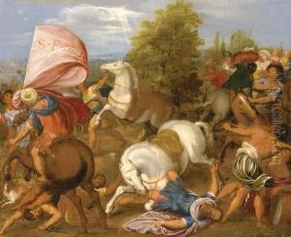 The Conversion Of Saint Paul Oil Painting by Friedrich Christoph Steinhammer