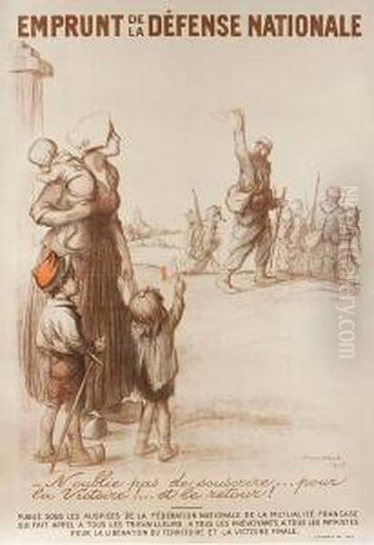 Emprunt De La Defense Nationale Oil Painting by Theophile Alexandre Steinlen