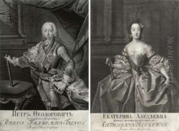 Peter The Great Of Russia Oil Painting by Jean Stenglin