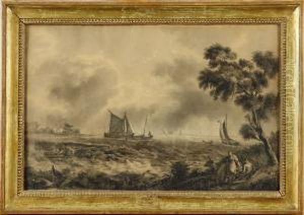 KustmotivMed Figurer Oil Painting by Gustava Petronella Stenhoff