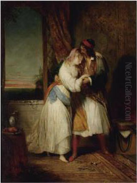 The Soldier's Farewell Oil Painting by Francis Philip Stephanoff