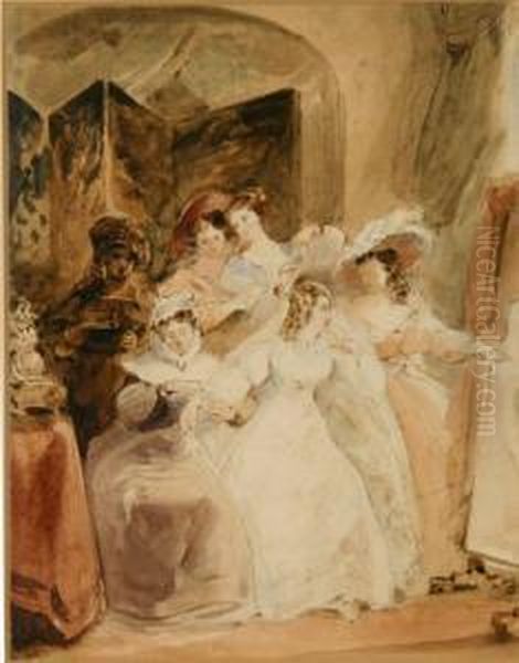 The Bridal Party Oil Painting by Francis Philip Stephanoff