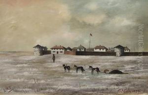 Fort Garry Oil Painting by Lionel Macdonald Stephenson