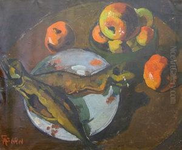 Still Life With Fish Oil Painting by Armin Stern
