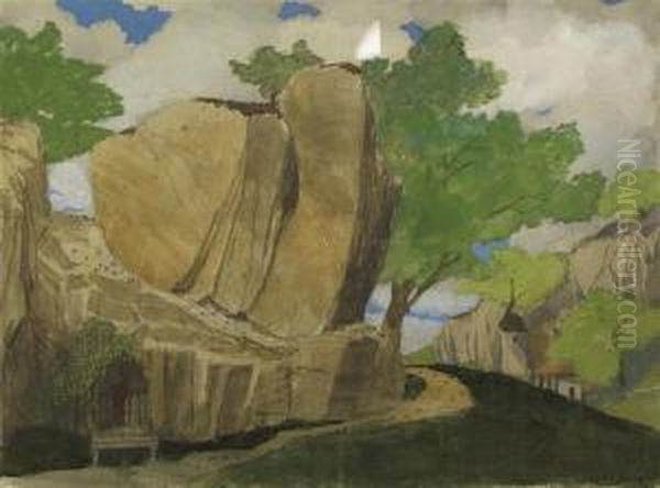 Gebirge Einsiedelei Oil Painting by Ernst Stern