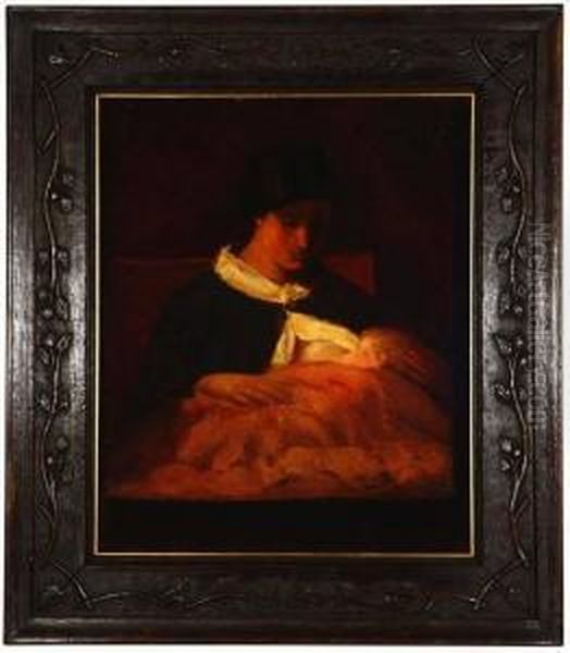 Evening - Mother & Child Oil Painting by Charles Walter Stetson