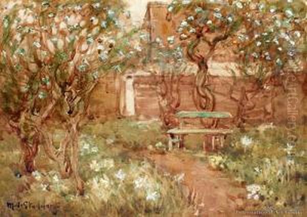 Blossom Orchard Oil Painting by Margaret Olrog Stoddart