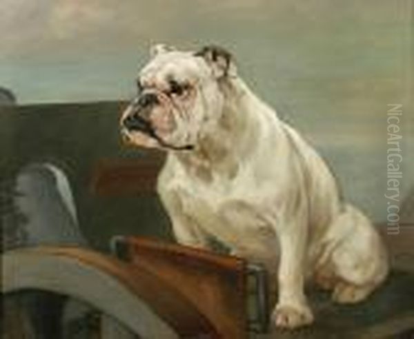 English Bulldog At The Defenses Oil Painting by George Vernon Stokes