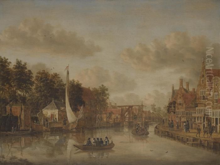 Amsterdam, A View On The Overtoom Oil Painting by Jacobus Storck
