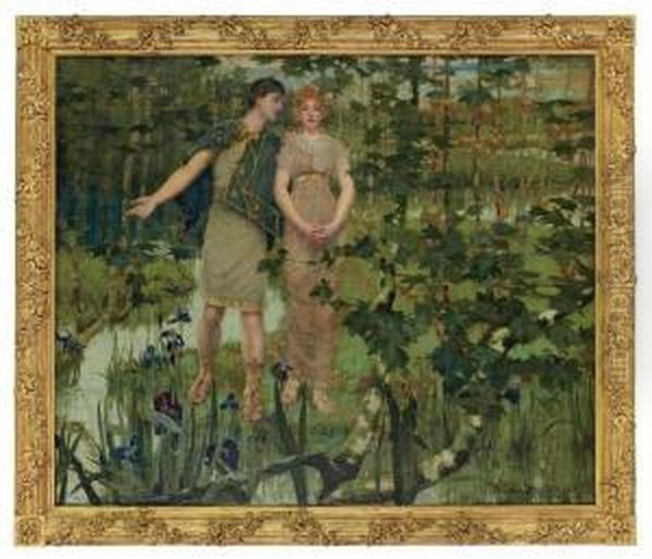 The Happy Valley Oil Painting by William Stott Of Oldham