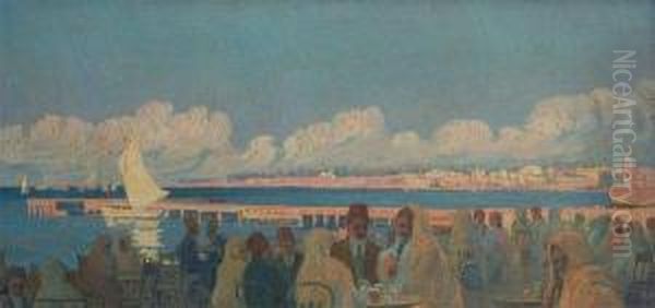  La Pointe De Sciara-sciatt, Tripoli  Oil Painting by Vito Stracquadaini