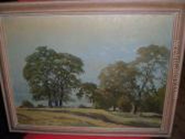 Trees At Broadway Oil Painting by Ian Strang