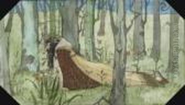 Konig Nebukadnezar Im Wald Oil Painting by Carl Strathmann