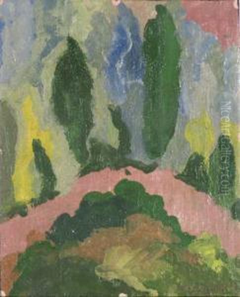 Parklandschaft Oil Painting by William Straube